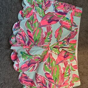 Lilly Pulitzer Pink and Green Leaf Print Women's Shorts